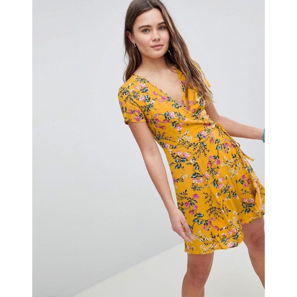 Brave Soul Belle Floral Wrap Dress